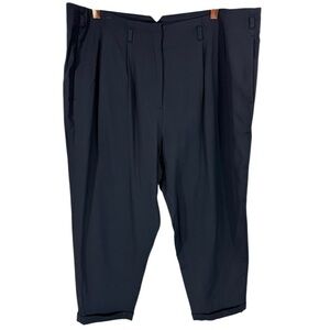 AllSaints‎ Lyon Asai Cropped Pleated Trouser Pants Navy 10